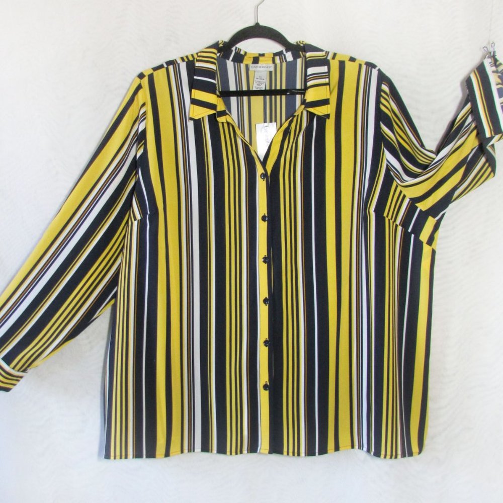 CATHERINES 3X NWT Bold Print Blouse
